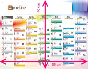 Ameline Calendrier  Différents formats de calendrier bancaire pour  différents usages
