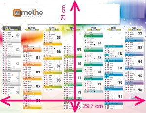 Ameline Calendrier  Différents formats de calendrier bancaire