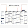 Calendrier bancaire 2024 personnalisé PERSONNALISABLE 6 - 54x42 cm ou 43x33 cm ou 21x27 cm
